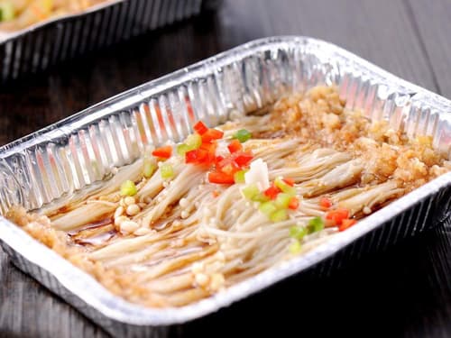 西林锡纸烤金针菇